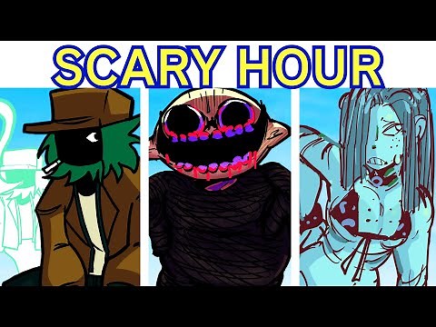FNF One of The Best 2025 Mod! SCARY HOUR (Zardy, Garcello, Baby Bones, Creep Tour, Courage...)