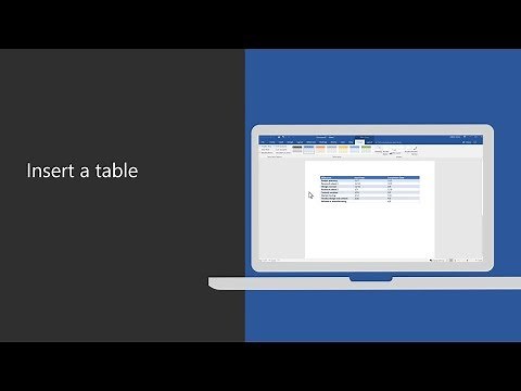Insert a table in Microsoft Word