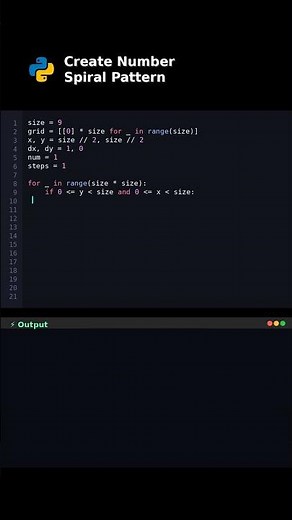 Create Number Spiral Pattern #Python