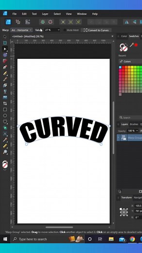 How to curve text in Affinity Designer 2 #affinitydesigner2tips #affinitydesignertips #affinitydesigner2tutorial #affinity #affinitydesigner2 #affinityv2 #graphicdesign #affinitydesigner2texteffects #curvedtext