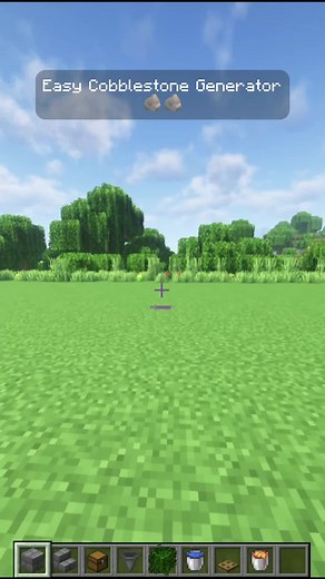 Easy Cobblestone Generator Tutorial in Minecraft