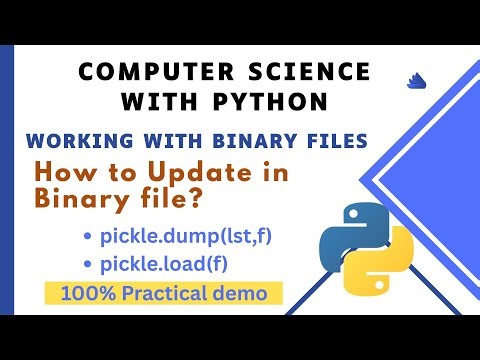 Binary File in Python – Update Operation Explained | CBSE Class 12 | Computer Science with Python