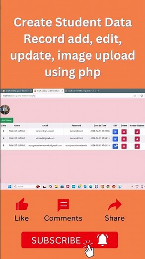 BUILD Your Own Student Record Dashboard with HTML, CSS, JavaScript and PHP!