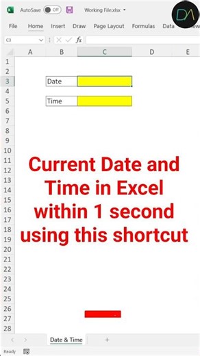 Excel Magic Trick: Insert Current Date & Time Without Typing!