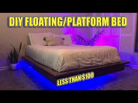 How to Build a Floating Platform Bed! (Materials & Instructions in Description)