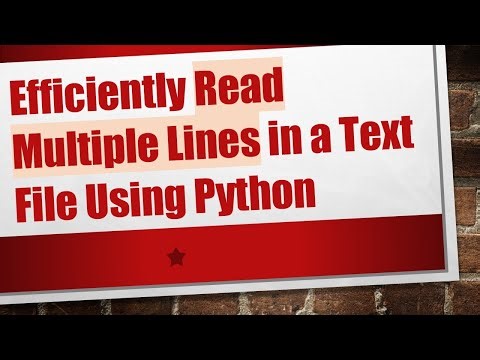 Efficiently Read Multiple Lines in a Text File Using Python