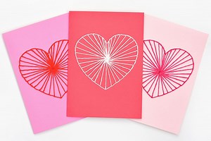 Heart String Art Cards | Easy String Art Heart Card for Valentine's Day