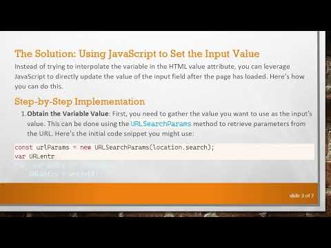How to Use Variables in HTML Form Fields