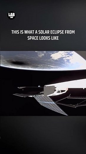 What a Solar Eclipse Looks Like from Space - NASA Space View! #shorts #space #lab360