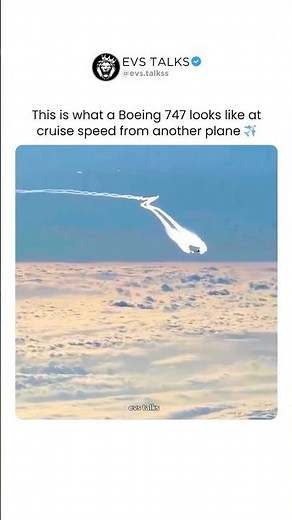 What a Boeing 747 Looks Like Mid-Flight From Another Aircraft ✈️😍