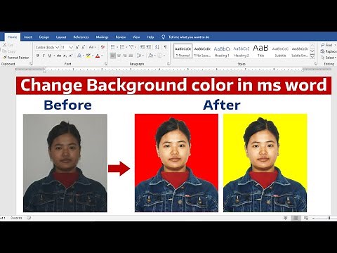 Remove Image Background and Change Color in Microsoft Word any Version ||