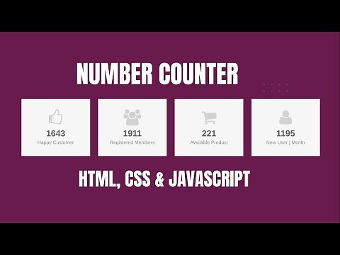 Create Number Counting Animation HTML, CSS & JavaScript | Code Breakers