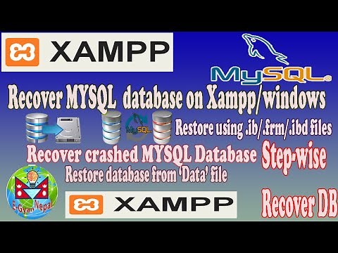 How to recover mysql database from data files in windows/ xampp using .ib/.frm/.ibd files(Step-wise)