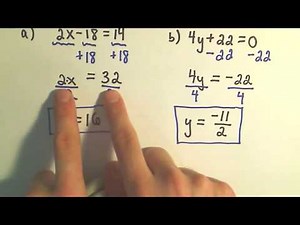 How to Solve basic linear equations in algebra
