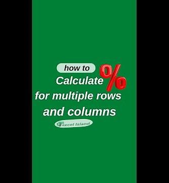 #4 How to calculate percentages (%) for multiple rows and columns in Excel