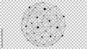 Vector wireframe connecting earth sphere. Globe Connection concept. Globe structure connect, Illustration of globe network Stock Video