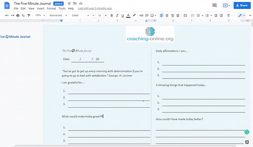 21 Free Google Docs Journal Templates