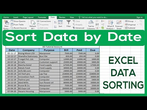 How to Sort Data by Date? Excel Data Sorting in Chronological order