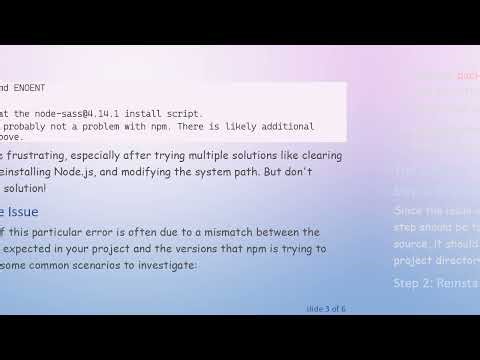 Solving the Common npm install Error