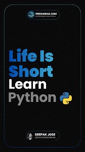 Deepak Jose | Data Science & Gen AI | Python + Pandas = Data Analysis → YouTube: Corey Schafer, Data School, Krish Naik Python + scikit-learn = Machine Learning → YouTube:... | Instagram