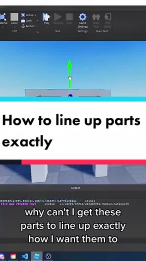 How to line up parts exactly together in Roblox studio? ##roblox##robloxdev##robloxstudiotips##rblx##robloxstudio##studio##gamedev