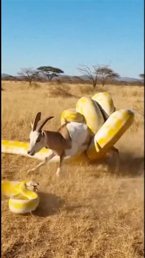 Eagle SAVES Wild Goat from Giant Python Attack! 🦅🐍 #shorts #wildlife #rescue #animals