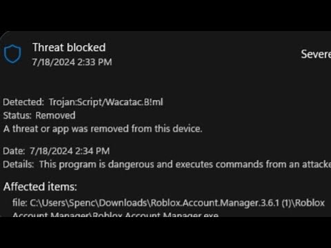 Roblox Account Manager Trojan Virus Situation, is Your Account Safe?