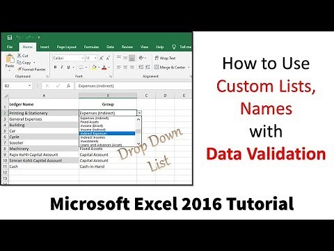 How to use Data Validation in Microsoft Excel Tutorial - Lesson 19