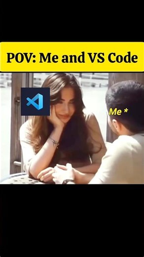 Me and Vs code 😜 #vscode #coding #programming #python #javascript #shorts #crazyteam #memes #comedy