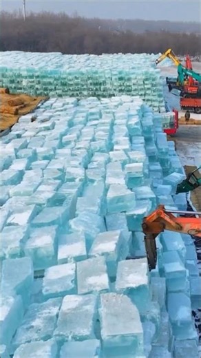 How China Farms Ice for the Harbin Snow Festival! ❄️