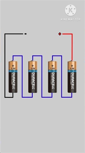 Battery series connection #shorts #electronics #diy