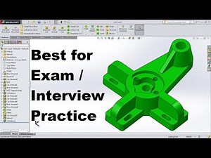 SolidWorks Tutorial for Beginners | SolidWorks Exam or Interview Practice for Mechanical