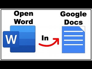 How to Open a Word Document In Google Docs