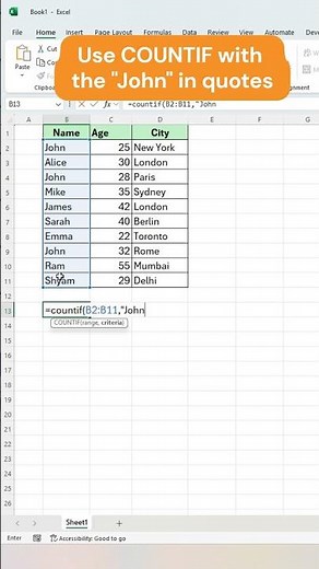 Excel COUNTIF Trick Count Specific Text FAST!
