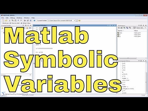 Matlab Online Tutorial - 13 - Creating and Storing Values in Symbolic Variables