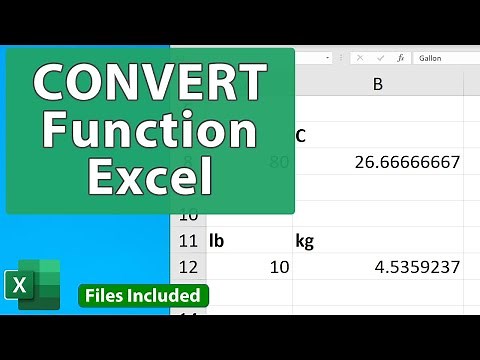 How to use the CONVERT Function in Excel