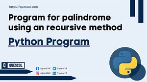 Palindrome program in Python using recursive method