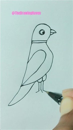 Simple Parrot Drawing Step by Step | Tota Kaise Banaye | Easy Bird Sketch for Kids #thedrawinghaven