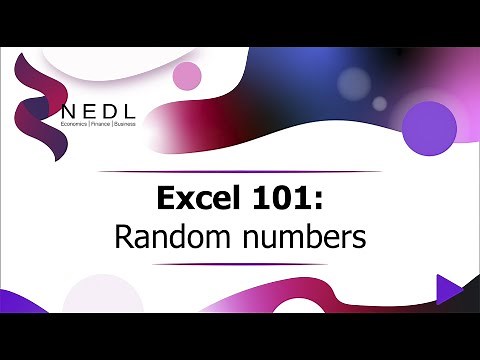 Excel 101: Random numbers and Monte Carlo simulations