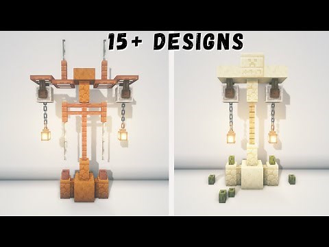 15+ Lamp Post Designs! (Tutorial) | Minecraft