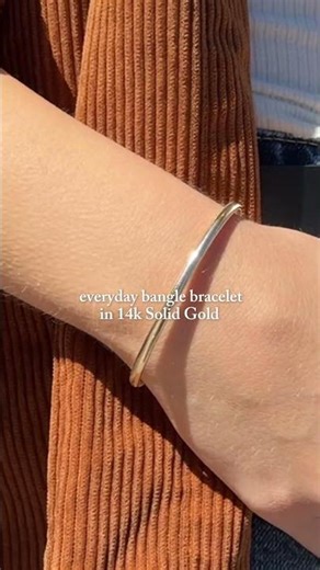 Everyday 14K Gold Bangle Bracelets | Timeless, Solid & Sweat-Proof ✨