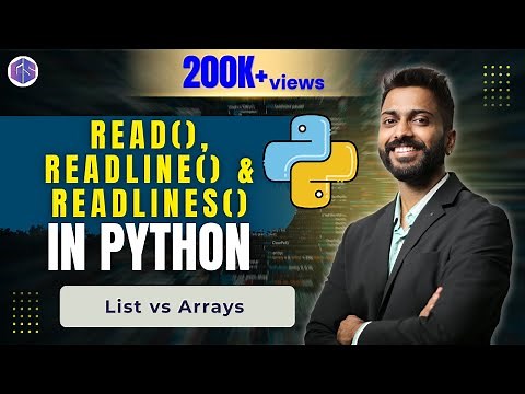 Lec-44: read(), readline() & readlines() in Python | Python for Beginners