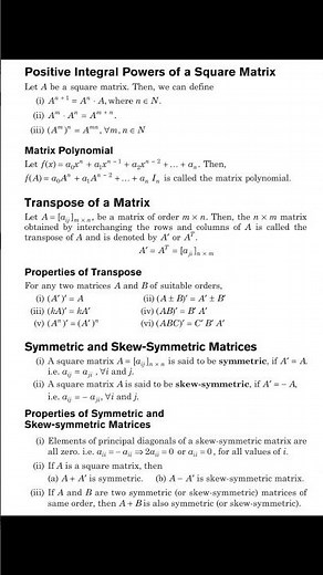 Matrics | properties of matrices #matrices #determinants