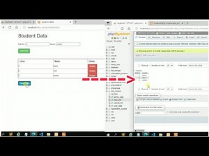 Store HTML Table data in Database | HTML | PHP | MySQL | JavaScript