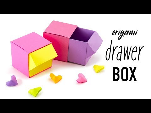 Origami Drawer Box Tutorial - DIY Organiser - Paper Kawaii