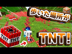 歩いた場所がTNTになるコマンドの作り方！！【コマンド紹介】【マイクラJAVA版】