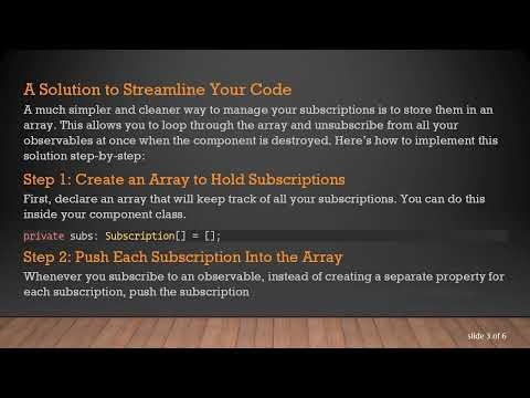 A Simple Guide to Unsubscribing from All Observables at Once in Angular