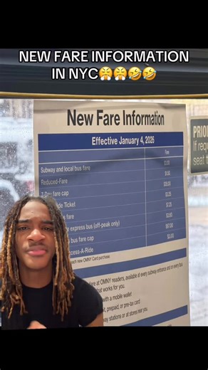 Rah🎰 on Instagram: "New MTA fare prices January 4th 2026 what yall think of these prices? Follow @lacedrah for more daily entertainment #nyc #lacedrah #explore"