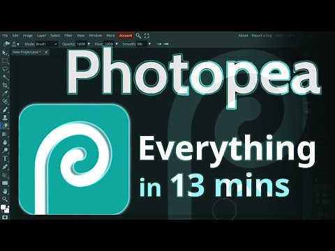 Photopea - Tutorial for Beginners in 13 MINUTES! [ COMPLETE ]