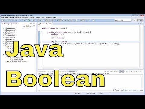 21 - The Boolean Data Type in Java
